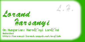 lorand harsanyi business card